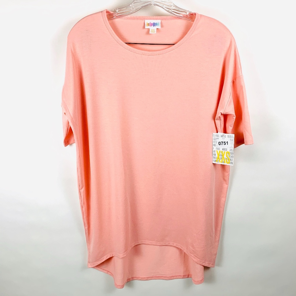 Coral LuLaRoe Irma Top Tunic Sz XXS NWT